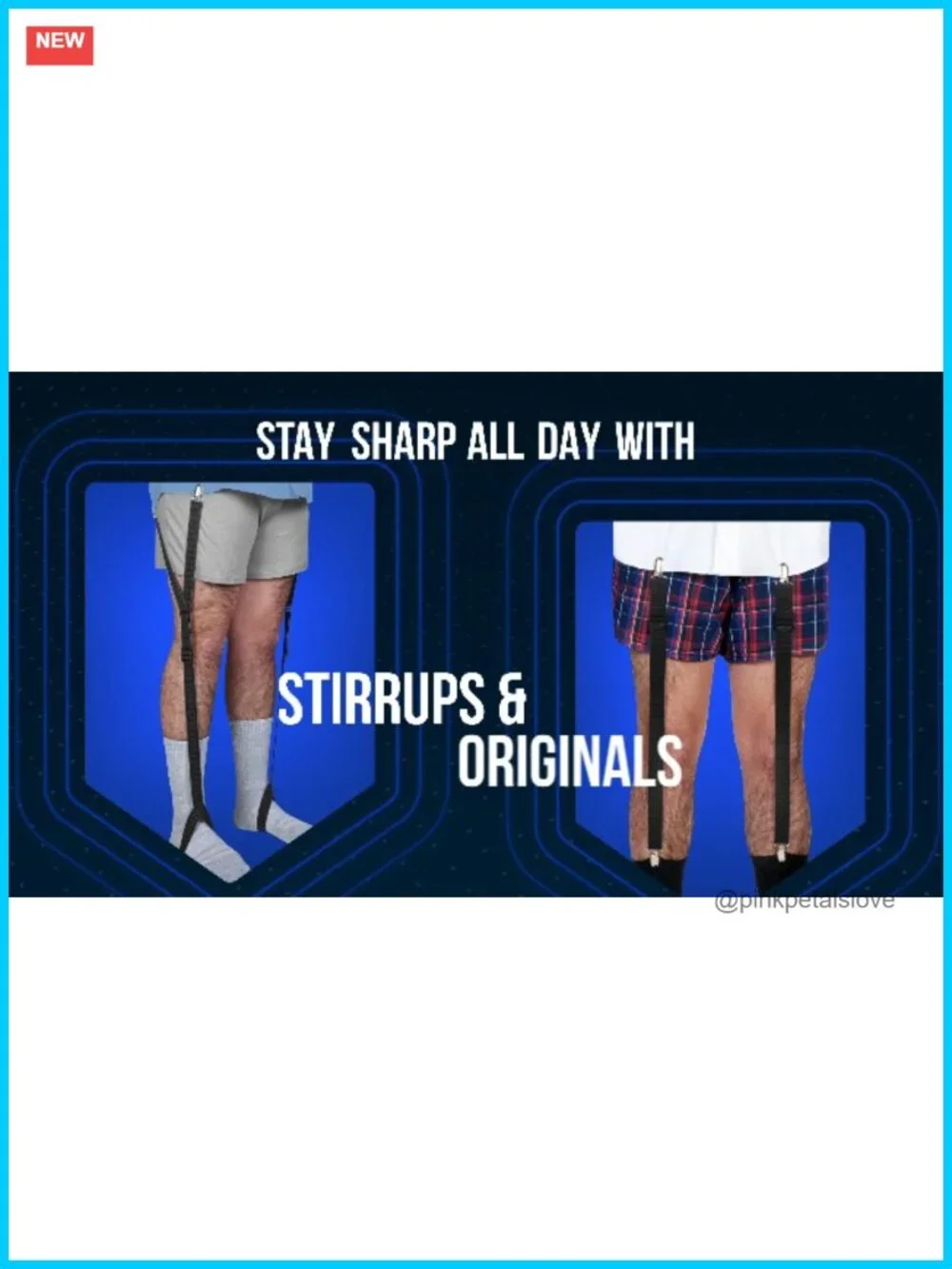 Shirt Stay with Silicone Grips, Keeps Shirt Tucked, One Size, Adjustable
